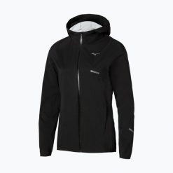 Kurtka do biegania damska Mizuno Trail Waterproof 20K Hooded. Czarne kurtki damskie Mizuno, l, bez wzorów, z poliamidu, bez kaptura, do biegania. Za 659.99 zł.