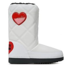 Śniegowce LOVE MOSCHINO. Białe śniegowce i trapery damskie Love Moschino. Za 1,149.00 zł.