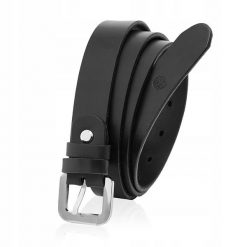 Skórzany pasek damski IVY czarny 95-110-cm. Czarne paski damskie bez wzorów. Za 54.12 zł.