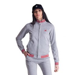 Bluza z bawełna z kaptur na co dzień na siłownię. Szare bluzy damskie LEONE 1947 APPAREL, s, bez wzorów, z bawełny, bez kaptura, na fitness i siłownię. Za 218.92 zł.