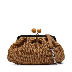 Torebka Weekend Max Mara. Brązowe torebki do ręki damskie Weekend Max Mara, bez wzorów, wizytowe, bez dodatków. Za 1,159.00 zł.