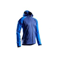 Kurtka Męska Kiprun Warm Regul Niebieska. Niebieskie kurtki męskie KALENJI, m, bez wzorów, z materiału, do biegania, climacool (adidas). Za 219.99 zł.