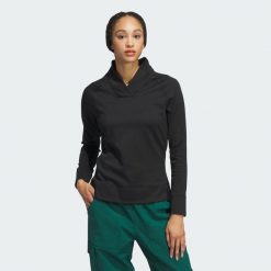 Koszulka Ultimate365 COLD.RDY Crossover Mock. Czarne koszulki sportowe damskie Adidas, s, bez wzorów, z materiału, bez kołnierzyka, bez ramiączek, na golfa. Za 349.00 zł.