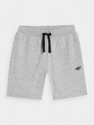 4F Spodenki dresowe chłopięce 146 (10-11 lat). Szare szorty dla chłopców 4f, na lato, bez wzorów, z bawełny. W wyprzedaży za 19.99 zł.