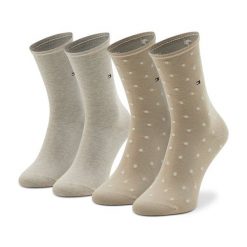 Skarpety długie Tommy Hilfiger. Brązowe skarpety damskie Tommy Hilfiger, bez wzorów. Za 59.99 zł.