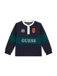 Guess Bluzka N6YI16 6K4432 Granatowy Regular Fit. Niebieskie t-shirty dla chłopców Guess, z aplikacjami, z bawełny, bez ramiączek. Za 134.99 zł.