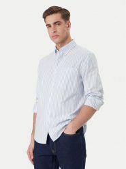 Calvin Klein Jeans Koszula LV04RF100G Błękitny Regular Fit. Niebieskie koszule męskie Calvin Klein Jeans, l, bez wzorów, z bawełny, bez kołnierzyka, bez ramiączek. Za 369.99 zł.