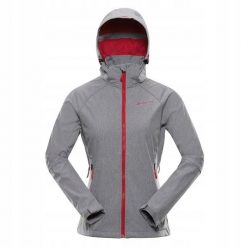 Kurtka damska trekkingowa softshell Alpine Pro Lanca. Szare kurtki damskie Alpine Pro, bez wzorów, z softshellu, bez kaptura, trekkingowe. W wyprzedaży za 299.00 zł.