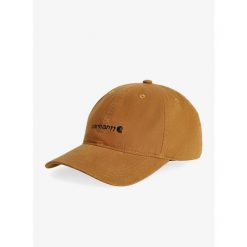 Czapka z daszkiem damska Carhartt Canvas Embroidered Graphic Cap. Brązowe czapki i kapelusze damskie Carhartt, bez wzorów, sportowe. Za 83.99 zł.