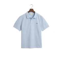 Polo Gant Regular Shield. Niebieskie koszulki polo męskie GANT, m, bez wzorów, bez ramiączek. Za 306.50 zł.