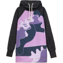 Kurtka Deep Trip Damska Outdoorowa Fibi. Czarne kurtki snowboardowe damskie DEEP TRIP, bez wzorów, z softshellu, z kapturem, narciarskie. Za 499.00 zł.