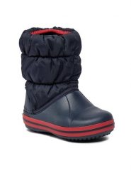Crocs Śniegowce Winter Puff 14613 Granatowy. Niebieskie buty zimowe chłopięce Crocs, bez wzorów, z tworzywa sztucznego, bez zapięcia. Za 289.99 zł.