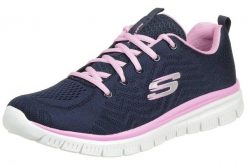 Buty do chodzenia damskie Skechers Graceful Get Connected. Niebieskie obuwie sportowe damskie Skechers, bez wzorów, z materiału, trekkingowe. Za 209.00 zł.