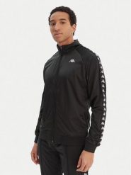 Kappa Bluza Banda Anniston 301EFU0 Czarny Slim Fit. Czarne bluzy męskie Kappa, m, bez wzorów, z syntetyku, bez kaptura. Za 179.99 zł.