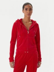 Juicy Couture Bluza Madison JCWAS225306 Czerwony Slim Fit. Czerwone bluzy damskie Juicy Couture, xs, bez wzorów, z syntetyku, bez kaptura. Za 439.99 zł.