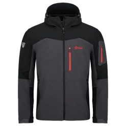Kurtka narciarska Kilpi Presena. Szare kurtki snowboardowe męskie Kilpi, m, bez wzorów, z materiału, długie, z kapturem, narciarskie. Za 358.50 zł.