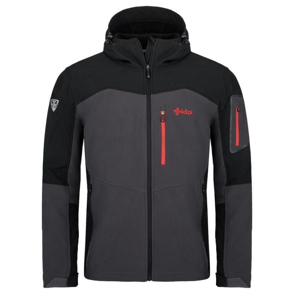 Kurtka narciarska Kilpi Presena. Szare kurtki męskie Kilpi, na jesień, m, bez wzorów, z materiału, z kapturem. Za 370.00 zł.