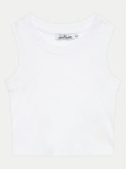 Original Marines Top DEP3088F Biały Regular Fit. Białe t-shirty i topy dla dziewczynek Original Marines, bez wzorów, z bawełny, bez ramiączek. Za 49.99 zł.