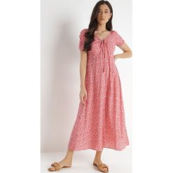 Różowa Sukienka z Wiskozy Farthellor. Czerwone sukienki damskie Born2be, na lato, s, bez wzorów, z wiskozy, eleganckie, bez kołnierzyka, bez ramiączek, maxi. Za 74.99 zł.