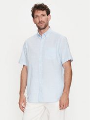 Bugatti Koszula 9450 58330A Niebieski Regular Fit. Niebieskie koszule męskie Bugatti, m, bez wzorów, z bawełny, bez kołnierzyka, bez ramiączek. Za 149.99 zł.