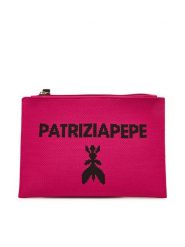 Patrizia Pepe Torebka 2Q0023/K264-R458 Różowy. Czerwone kopertówki damskie Patrizia Pepe, bez wzorów, z materiału, bez dodatków. Za 229.99 zł.