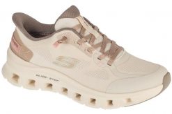 Buty sportowe Sneakersy damskie, Slip-Ins: Glide-Step Pro - Pure Motion. Brązowe obuwie sportowe damskie Skechers, bez wzorów, z materiału, trekkingowe. Za 499.99 zł.