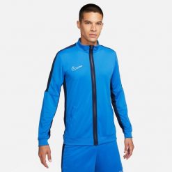 Bluza męskie Nike Dri Fit Academy 23. Niebieskie bluzy męskie Nike, m, bez wzorów, z poliesteru, bez kaptura, na fitness i siłownię, dri-fit (nike). Za 290.00 zł.