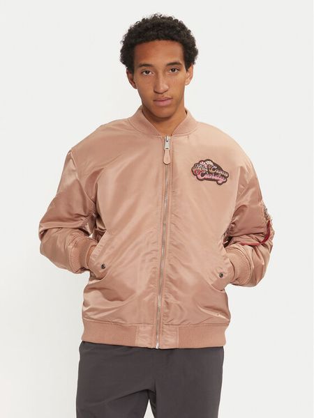 Alpha Industries Kurtka bomber 148140 Beżowy Regular Fit. Brązowe kurtki męskie Alpha Industries, m, bez wzorów, z syntetyku, bez kaptura. Za 1,099.00 zł.