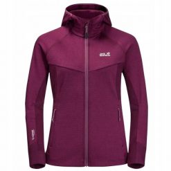 Damska Bluza Polarowa Hydro Grid. Fioletowe bluzy damskie Jack Wolfskin, bez wzorów, z polaru, bez kaptura, trekkingowe. Za 538.99 zł.