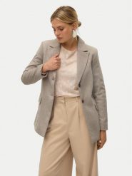 Vero Moda Marynarka Kawi 10319661 Beżowy Regular Fit. Brązowe żakiety damskie Vero Moda, bez wzorów, z syntetyku. Za 119.99 zł.