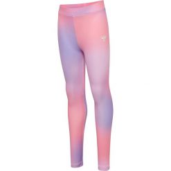 Legginsy dziewczęce Hummel Gradient Gym. Czerwone legginsy dla dziewczynek Hummel, bez wzorów, z materiału. Za 170.50 zł.