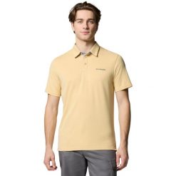 Koszulka polo z krótkim rękawem męska Nelson Point Polo. Żółte koszulki polo męskie Columbia, m, bez wzorów, z poliesteru, bez ramiączek. Za 189.99 zł.