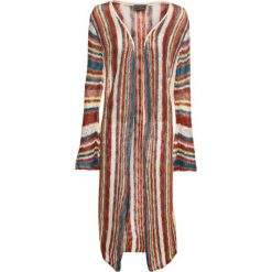 Sweter bez zapięcia w paski. Czerwone swetry damskie bonprix, bez wzorów, bez kołnierzyka, bez ramiączek, bez kaptura. Za 149.99 zł.