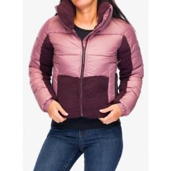Kurtka ocieplana damska Columbia Leadbetter Point II Sherpa Hybrid. Czerwone kurtki damskie Columbia, bez wzorów, bez kaptura, trekkingowe. Za 428.99 zł.