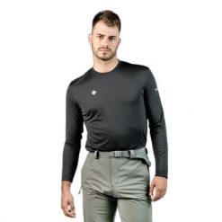 Dżersej z długim rękawem Izas Creus. Czarne koszulki sportowe męskie IZAS, bez wzorów, z dżerseju, bez kołnierzyka, bez ramiączek. Za 130.39 zł.