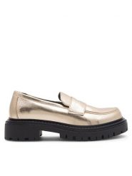 Jenny Fairy Loafersy KIRA HY60031D-4 Złoty. Żółte mokasyny damskie Jenny Fairy, ze skóry. Za 129.99 zł.