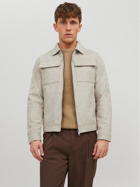 Jack & Jones Kurtka z imitacji skóry Payton 12213082 Beżowy Regular Fit. Brązowe kurtki męskie Jack & Jones, l, bez wzorów, ze skóry, bez kaptura. Za 239.99 zł.