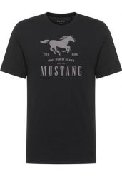 Męski T-Shirt Mustang Style Alex Black 1017993 4142. Czarne t-shirty męskie Mustang, m, bez wzorów, bez kołnierzyka. Za 79.99 zł.