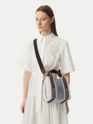 Tommy Hilfiger Torebka Th City Mini Satchel Jacquard AW0AW18732 Niebieski. Niebieskie torebki do ręki damskie Tommy Hilfiger, bez wzorów, z materiału, bez dodatków. Za 649.99 zł.
