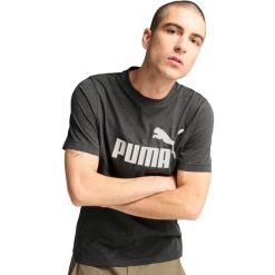 Koszulka męskie Puma Ess No. 1 Logo Heather Tee. Szare koszulki sportowe męskie Puma, l, bez wzorów, z materiału, bez kołnierzyka, bez ramiączek, na fitness i siłownię. Za 190.00 zł.