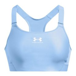 Biustonosz treningowy Under Armour HeatGear Armour High. Niebieskie obuwie sportowe damskie Under Armour, bez wzorów, na fitness i siłownię. W wyprzedaży za 169.35 zł.
