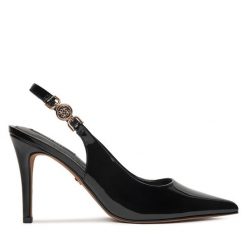 Szpilki Nine West. Czarne szpilki damskie Nine West, bez wzorów, bez obcasa, bez zapięcia. Za 249.99 zł.