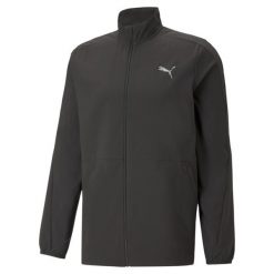 Męska tkana kurtka do biegania RUN FAVOURITE PUMA Black. Czarne kurtki męskie Puma, m, bez wzorów, do biegania. Za 220.70 zł.