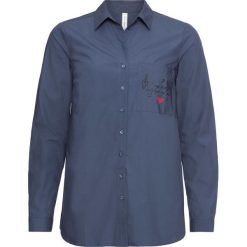 Bluzka bonprix indygo z nadrukiem. Bluzki damskie marki bonprix. Za 37.99 zł.