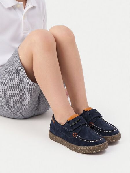 G-Star Raw Półbuty EO-018-16 Granatowy. Niebieskie półbuty chłopięce G-Star, bez wzorów, ze skóry, bez zapięcia. Za 99.99 zł.