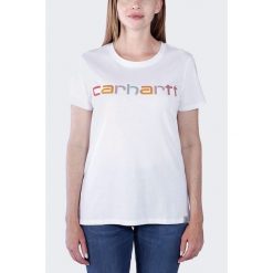 Koszulka bawełniana damska Carhartt Lightweight Multi Color Logo. Białe t-shirty damskie Carhartt, xl, bez wzorów, z bawełny, bez kołnierzyka. Za 154.00 zł.