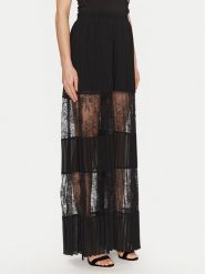 TWINSET Spodnie palazzo 251TP2782 Czarny Wide Leg. Czarne spodnie materiałowe damskie Twinset, bez wzorów, z materiału. Za 739.99 zł.