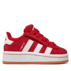 Sneakersy adidas. Czerwone trampki i tenisówki chłopięce Adidas, bez wzorów, bez zapięcia. Za 239.99 zł.