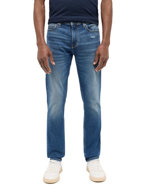 Męskie Spodnie Jeansowe Mustang Style Vegas Slim Denim Blue 1016310 5000 434. Niebieskie spodnie materiałowe męskie Mustang, l, bez wzorów, z denimu. Za 219.99 zł.