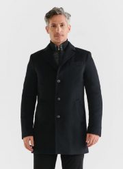 PAKO LORENTE – Płaszcz męski P22WF-7X-001-C-0. Czarne kurtki męskie Pako Lorente, m, bez wzorów, z poliesteru, bez kaptura. Za 599.99 zł.